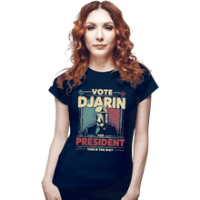 Load image into Gallery viewer, Shirts Fitted Shirts, Woman / Small / Navy Djarin For President
