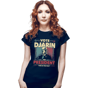 Shirts Fitted Shirts, Woman / Small / Navy Djarin For President