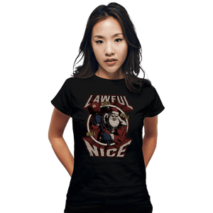 Shirts Fitted Shirts, Woman / Small / Black Lawful Nice Santa