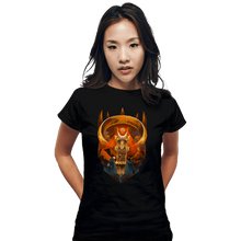 Load image into Gallery viewer, Daily_Deal_Shirts Fitted Shirts, Woman / Small / Black Art Deco Dark Fortress
