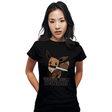 Load image into Gallery viewer, Secret_Shirts Fitted Shirts, Woman / Small / Black Eevee Wan Kenobi Secret Sale
