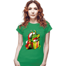 Load image into Gallery viewer, Daily_Deal_Shirts Fitted Shirts, Woman / Small / Irish Green Christmas Variant
