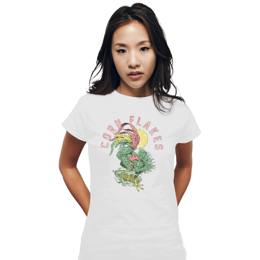 Shirts Fitted Shirts, Woman / Small / White Corn Flakes