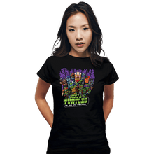 Load image into Gallery viewer, Daily_Deal_Shirts Fitted Shirts, Woman / Small / Black TMNT Vs The NYC Villains
