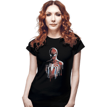 Load image into Gallery viewer, Shirts Fitted Shirts, Woman / Small / Black Watercolor Spider
