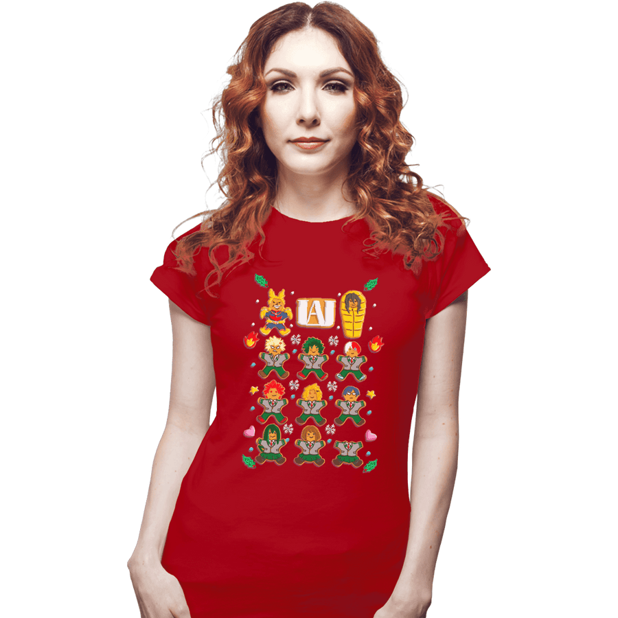 Shirts Fitted Shirts, Woman / Small / Red Fresh Baked Heroes