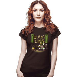 Shirts Fitted Shirts, Woman / Small / Black I Am Link