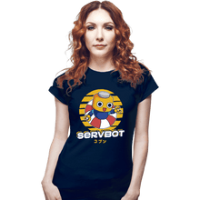 Load image into Gallery viewer, Shirts Fitted Shirts, Woman / Small / Navy Servbot Summer
