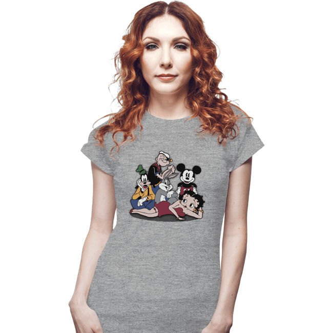Daily_Deal_Shirts Fitted Shirts, Woman / Small / Sports Grey The Vintage Club