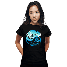 Load image into Gallery viewer, Daily_Deal_Shirts Fitted Shirts, Woman / Small / Black Yin Yang Of Water
