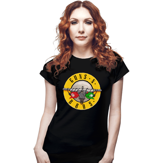 Daily_Deal_Shirts Fitted Shirts, Woman / Small / Black Guns N Bros