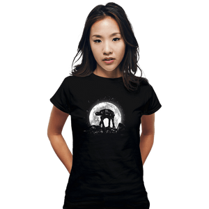 Shirts Fitted Shirts, Woman / Small / Black Moonlight Walking