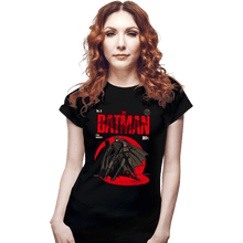 Load image into Gallery viewer, Daily_Deal_Shirts Fitted Shirts, Woman / Small / Black Bat Comics
