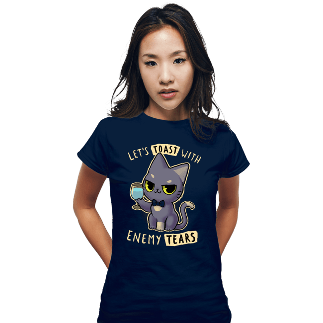 Daily_Deal_Shirts Fitted Shirts, Woman / Small / Navy Enemy Tears