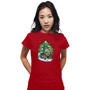 Secret_Shirts Fitted Shirts, Woman / Small / Red Bulby Christmas