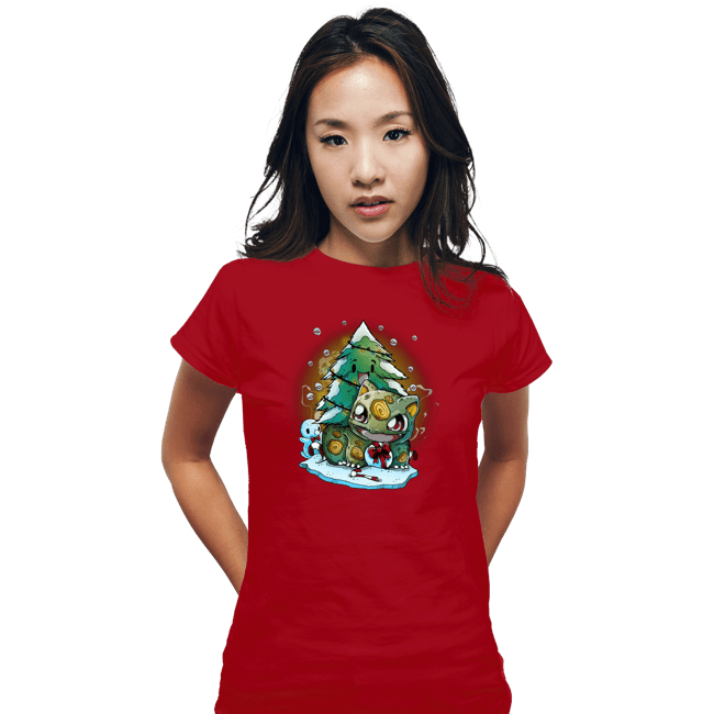 Secret_Shirts Fitted Shirts, Woman / Small / Red Bulby Christmas