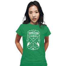 Load image into Gallery viewer, Shirts Fitted Shirts, Woman / Small / Irish Green Dungeon Dancer
