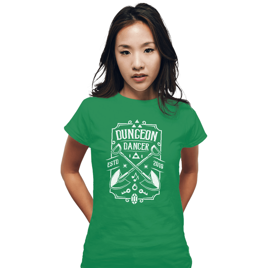 Shirts Fitted Shirts, Woman / Small / Irish Green Dungeon Dancer