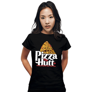 Daily_Deal_Shirts Fitted Shirts, Woman / Small / Black Pizza Sends Out