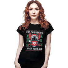 Load image into Gallery viewer, Shirts Fitted Shirts, Woman / Small / Black Christmas Love
