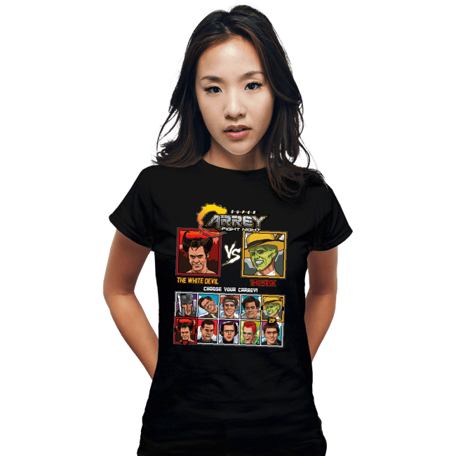 Daily_Deal_Shirts Fitted Shirts, Woman / Small / Black Jim Carrey Fight Night