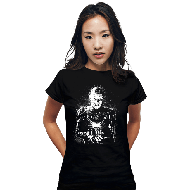 Daily_Deal_Shirts Fitted Shirts, Woman / Small / Black Hell Splatter