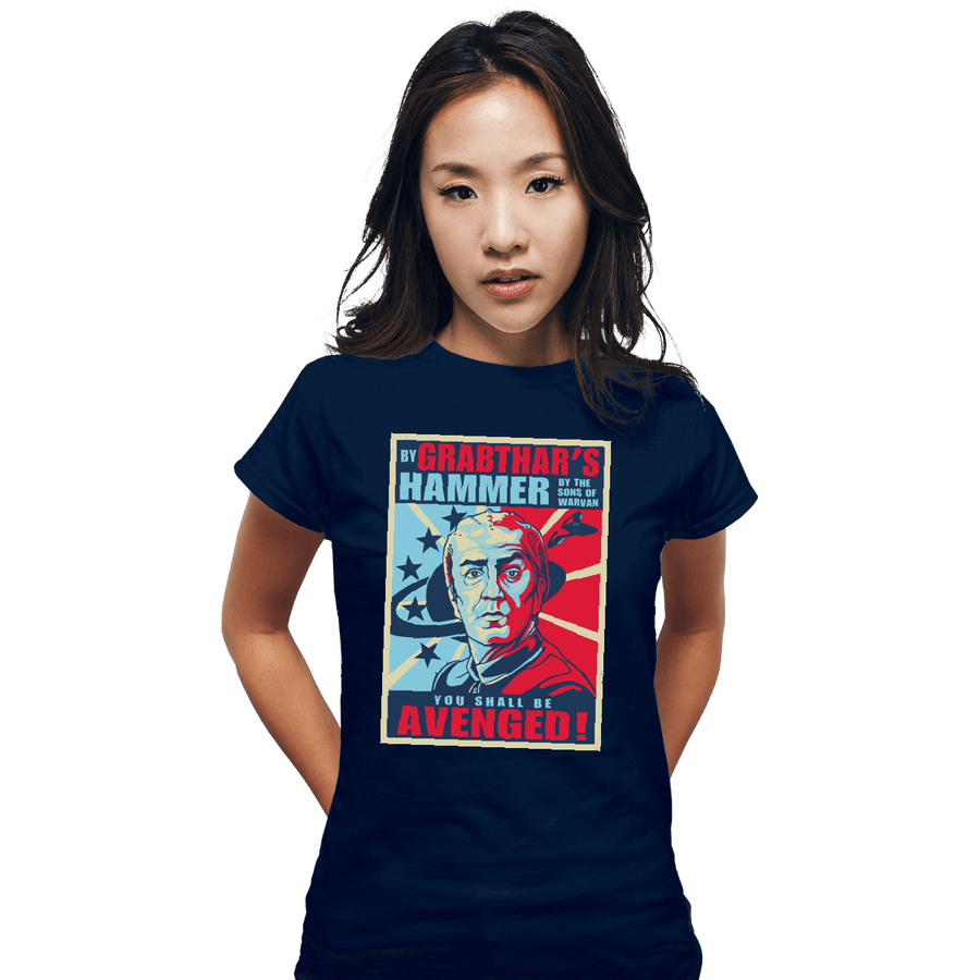 Shirts Fitted Shirts, Woman / Small / Navy Grabthar's Hammer