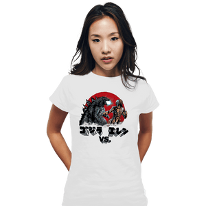 Shirts Fitted Shirts, Woman / Small / White Kaiju VS Titan