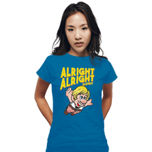Load image into Gallery viewer, Shirts Fitted Shirts, Woman / Small / Sapphire Super Alright Bros.
