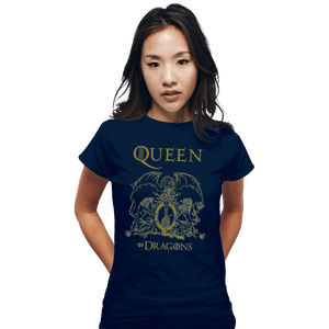Shirts Fitted Shirts, Woman / Small / Navy Queen Of Dragons