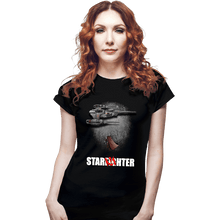 Load image into Gallery viewer, Secret_Shirts Fitted Shirts, Woman / Small / Black To The Starfighter!
