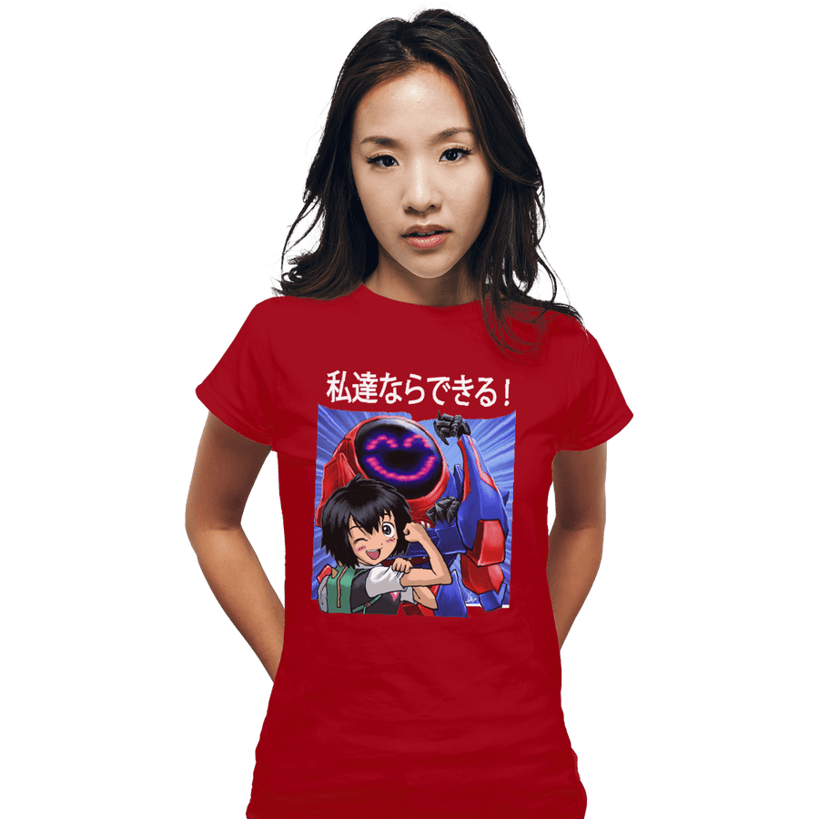 Shirts Fitted Shirts, Woman / Small / Red Peni Can Do Whatever A Spider Can