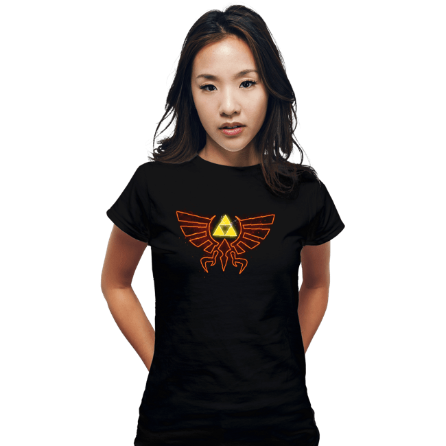 Shirts Fitted Shirts, Woman / Small / Black Hyrule Fire Crest