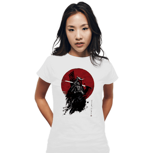 Shirts Fitted Shirts, Woman / Small / White Mandalorian Samurai