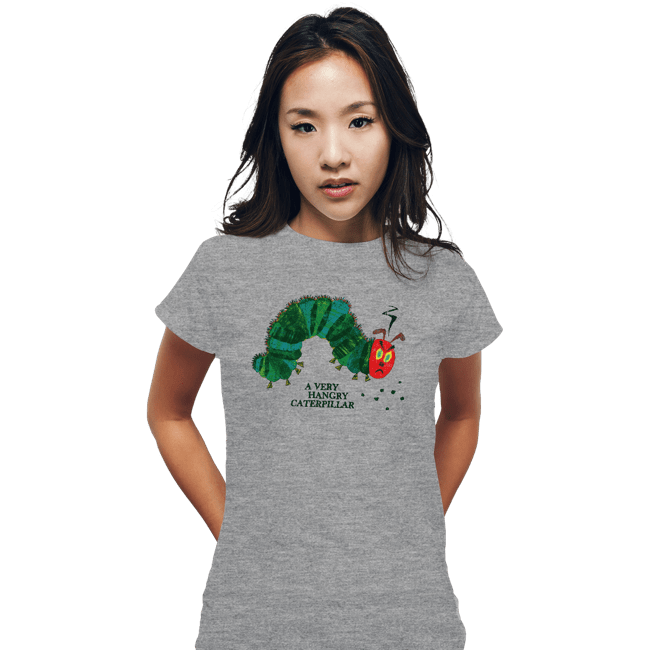 Daily_Deal_Shirts Fitted Shirts, Woman / Small / Sports Grey Hangry Caterpillar