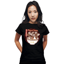 Load image into Gallery viewer, Shirts Fitted Shirts, Woman / Small / Black Mogwai Night Ramen
