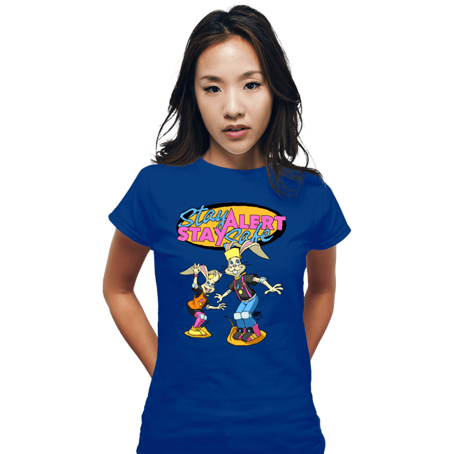 Secret_Shirts Fitted Shirts, Woman / Small / Royal Blue Stay Safe