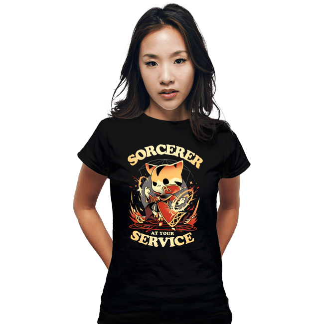 Daily_Deal_Shirts Fitted Shirts, Woman / Small / Black Sorcerer's Call