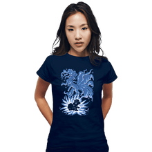 Load image into Gallery viewer, Shirts Fitted Shirts, Woman / Small / Navy The Ice Tailed Fox Within
