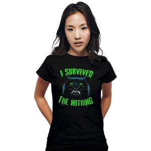 Shirts Fitted Shirts, Woman / Small / Black I Survived The Nothing