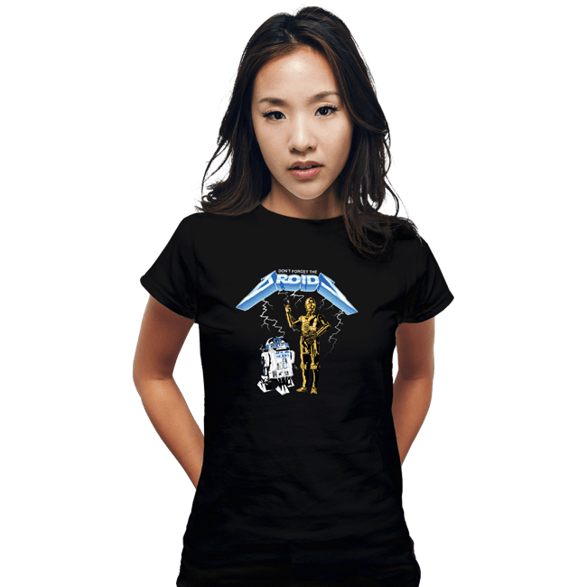 Daily_Deal_Shirts Fitted Shirts, Woman / Small / Black Don't Forget The Droids
