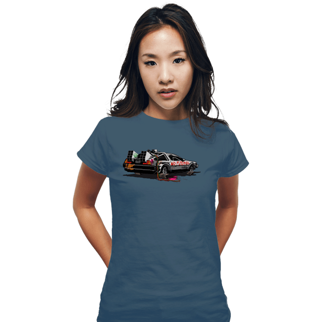 Daily_Deal_Shirts Fitted Shirts, Woman / Small / Indigo Blue No Future