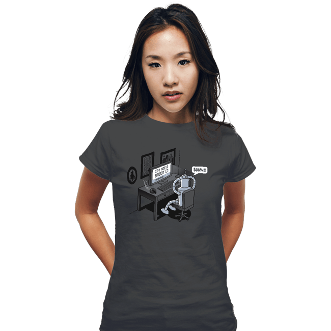 Secret_Shirts Fitted Shirts, Woman / Small / Charcoal Robot's Problem