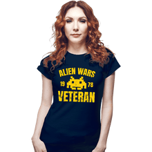 Load image into Gallery viewer, Secret_Shirts Fitted Shirts, Woman / Small / Navy Alien Wars
