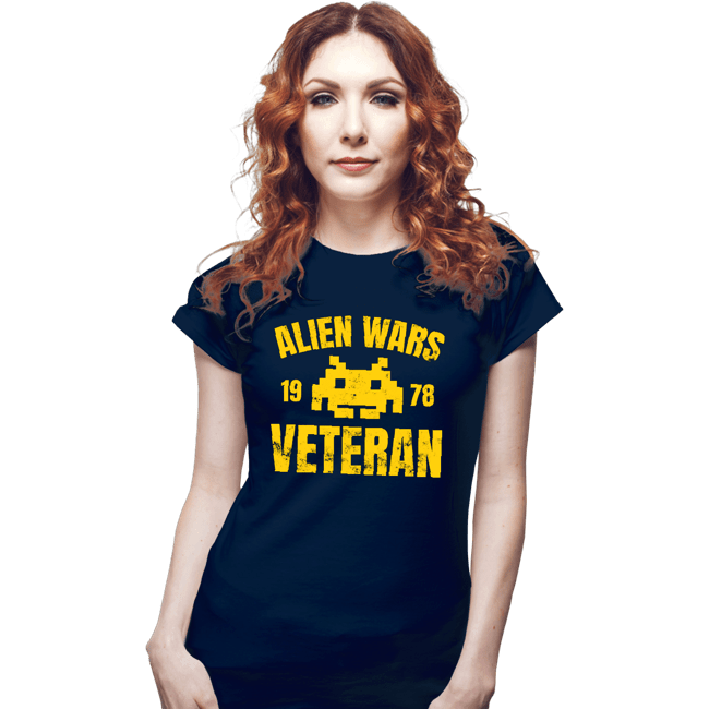Secret_Shirts Fitted Shirts, Woman / Small / Navy Alien Wars