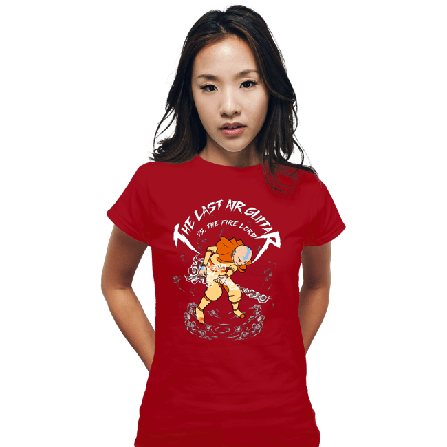 Daily_Deal_Shirts Fitted Shirts, Woman / Small / Red The Last Air Guitar