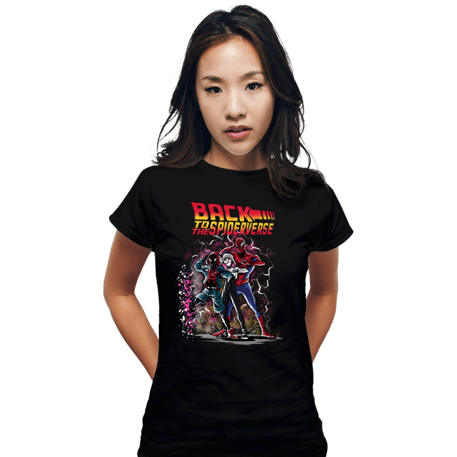 Secret_Shirts Fitted Shirts, Woman / Small / Black Back To The Spiderverse