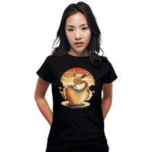 Load image into Gallery viewer, Shirts Fitted Shirts, Woman / Small / Black Eevee Tea
