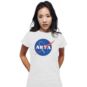 Shirts Fitted Shirts, Woman / Small / White Space Needle