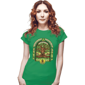 Shirts Fitted Shirts, Woman / Small / Irish Green Deku Tree